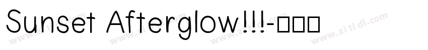 Sunset Afterglow!!!字体转换